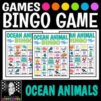 Ocean Animals BINGO - Ocean Animals Game by Drag Drop Learning Games