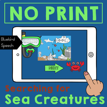 Preview of Ocean Animals Boom™ Cards Interactive Vocabulary Book with Language Activities