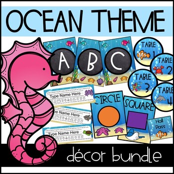 Ocean Animals Classroom Decor Bundle by Classroom Integrations | TpT