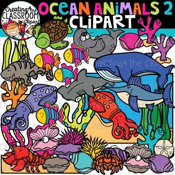 Preview of Ocean Animals Clipart {Animals Clipart}