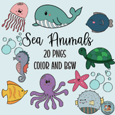 Ocean Animals Clipart, Sea Animals Clipart, Under the Sea Clipart