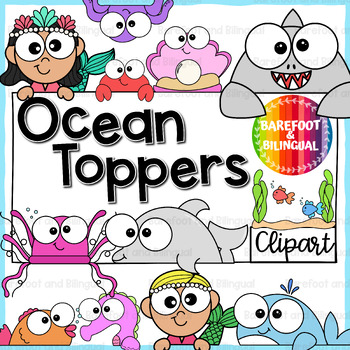 Preview of Ocean Animals Clipart Toppers
