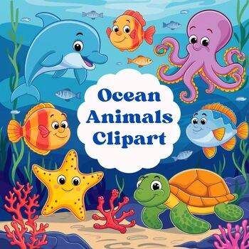 Preview of Ocean Animals Clipart Under The Sea Preschool PreK & Kindergarten Activities