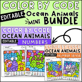 Ocean Animals Color by Number and Number Sense/Subitizing 
