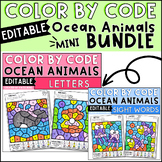 Ocean Animals Color by Sight Word and Letter Recognition P