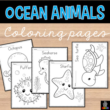 Preview of Ocean Animals Coloring Pages