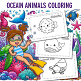 Ocean Animals Coloring Pages - Ocean Coloring Sheets for kids