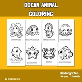 Ocean Animals Coloring Pages | Ocean Theme | Kids Coloring sheet