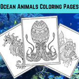 Ocean Animals Coloring Pages Zentangle Mandala - Science U