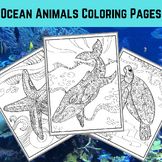 Ocean Animals Coloring Pages Zentangle Mandala - Under the