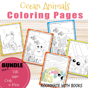 Preview of Ocean Animals Coloring Pages for Kids