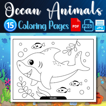 cartoon ocean animals coloring pages