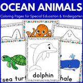Ocean Animals Coloring Pages Summer Preschool Special Educ