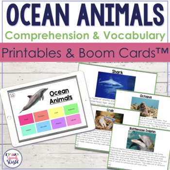 Preview of Ocean Animals Comprehension and Vocabulary Activities