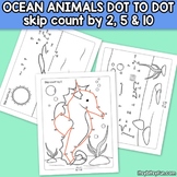 Ocean Animals Connect the Dots - Dot to Dot Skip Counting 