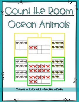 Preview of Ocean Animals Count Around the Room Leveled