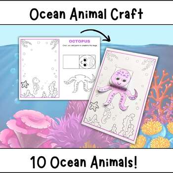 Preview of Ocean Animals Craft: Explore Sea Animals and their Habitat Activity