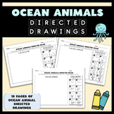 Ocean Animals Directed Drawing Activity Set