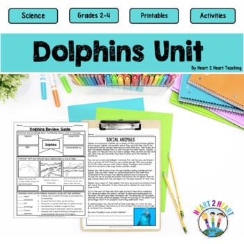 Preview of Ocean Animals Dolphin Life Cycle Non-Fiction Unit Passages Activities & Flipbook