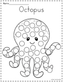 Ocean Animals Dot Markers Coloring Pages