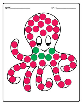 Ocean Animals Dot Markers Coloring Pages -Bingo Daubers - Summer Activity