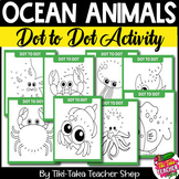 Ocean Animals Dot to Dot Activity - Connect Dots - Numbers