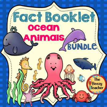Preview of Ocean Animals Fact Booklet Bundle | Reading | Writing | Bonus Activities |Crafts