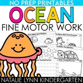 Ocean Animals Fine Motor Activities NO PREP Tracing Cuttin