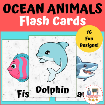 Preview of Ocean Animals Flash Cards | Winter Activities