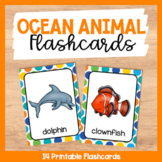 Ocean Animals Flashcards for ESL Ocean-Theme Vocabulary Ac