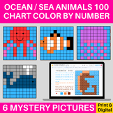 Ocean / Sea Animals Hundred 100 Chart Mystery Pictures Col