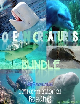 Preview of Ocean Animals Informational Texts & Questions bundle