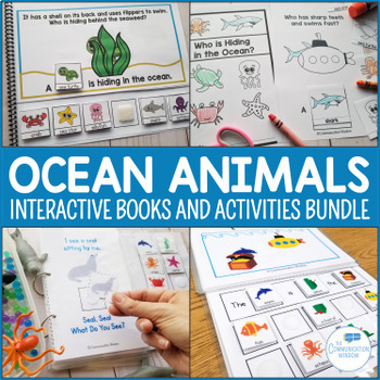 Preview of Ocean Animals Interactive Books and Activities Bundle