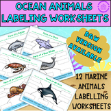 Ocean Animals Labeling Worksheets - 2nd Grade Marine Life 