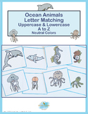 Ocean Animals Letter Matching - Neutral Colors