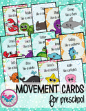 Ocean Animals Movement Cards for Preschool and Brain Break