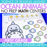 Ocean Animals No Prep Math Center Mats 1st Grade Math Cent