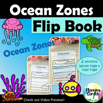 Preview of Ocean Animals | Ocean Zones Flip Book {ocean, sunlight, twilight, abyss, zones}