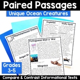 Shark Week Ocean Animals Paired Passages Paired Texts Comp