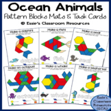 Ocean Animals Pattern Blocks Mats & Task Cards