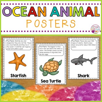 Ocean Animals-Posters by The Picture Book Cafe | TPT
