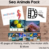 Ocean Animals Preschool Activity Pack - Montessori Sea Cre