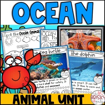 Preview of Ocean Animals Preschool & Kindergarten