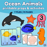 Ocean Animals Printable Props and Preschool Activities