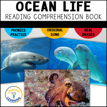 Preview of Ocean Animals Reading Comprehension Vocabulary First Grade