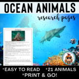 Ocean Animals Reading & Writing Pages ELA CCSS! 21 ocean c