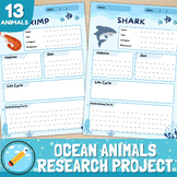 Ocean Animals Research Project Templates | Ocean Animal Report