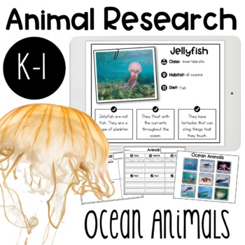 Preview of Ocean Animals Research Report | Digital option included