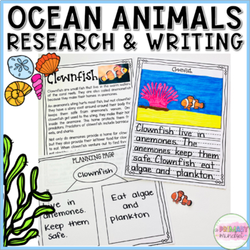 Preview of Ocean Animals Research and Writing
