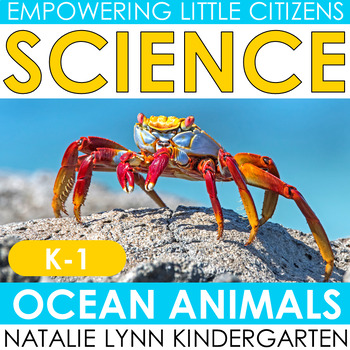 Preview of Ocean Animals Science Unit Kindergarten + 1st Grade Research Crafts Experiments